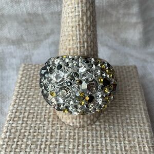 Swarovski | Pavé Crystal Dome Statement Ring | Size 6.5
